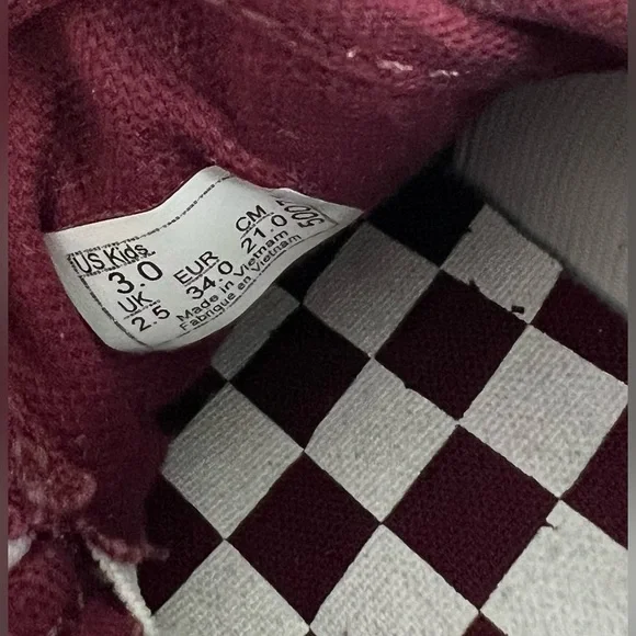 VANS x Harry Potter Elastic Laces Slip-on Kids Youth Shoes Sneakers Burgundy EUC - Picture 6 of 9